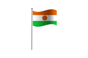 Waving Flag of Niger flag