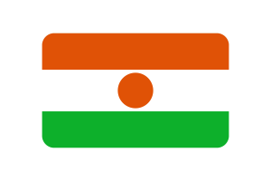 Niger Flag Triangle Rounded Shape flag