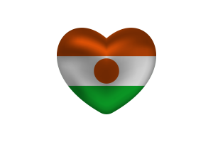Love of Niger Heart Shape flag