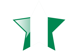 Nigeria Flag Star Icon flag