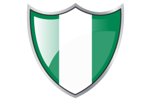 Shield with Flag of Nigeria flag