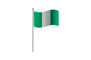 Waving Flag of Nigeria flag