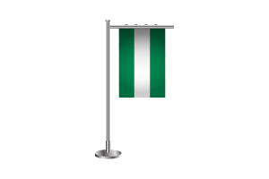 3d Nigeria Standing Flag flag