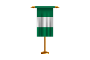 Nigeria Ceremonial Flag Vector Free flag