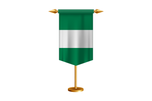Nigeria Flag Illustration with Stand flag