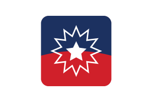 Juneteenth Flag Square Rounded Shape flag