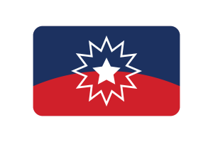 Juneteenth Flag Rounded Rectangle Vector Illustration flag