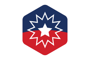 Juneteenth Flag Rounded Hexagon Shape flag