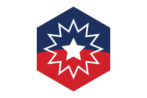 Juneteenth Flag Hexagon Shape flag