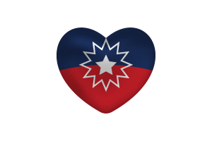 Love of Juneteenth Heart Shape flag