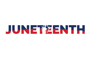 Juneteenth Text Art flag