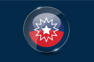 Juneteenth Flag Glossy Round Button flag