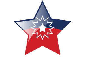 Juneteenth Flag Star Icon flag