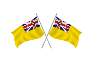 Niue Waving Friendship Flag flag