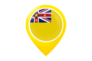 Niue Flag Map Pin Icon flag