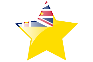 Niue Flag Star Icon flag