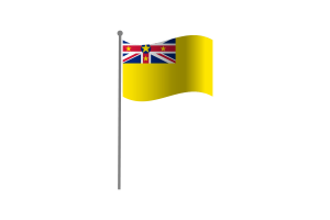 Waving Flag of Niue flag