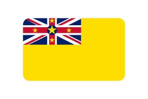 Niue Flag Triangle Rounded Shape flag