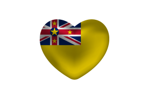 Love of Niue Heart Shape flag