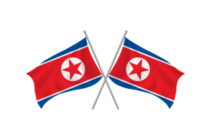 North Korea Waving Friendship Flag flag