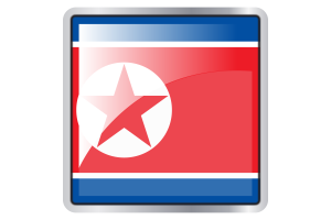 North Korea Flag Square icon flag