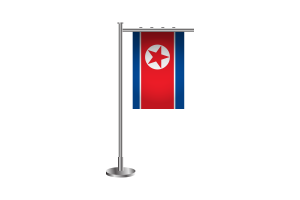 3d North Korea Standing Flag flag