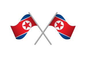 North Korea Flag Emblem Vector Free flag