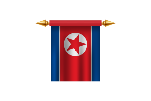 North Korea Royal Emblem flag