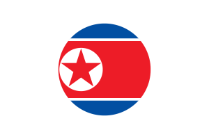 North Korea Flag Circle Vector Free flag