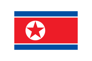North Korea Flag Triangle Vector Illustration flag