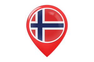 Norway Flag Map Pin Icon flag