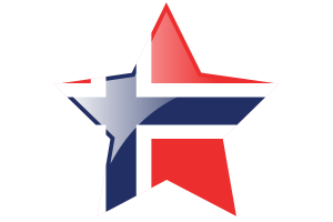 Norway Flag Star Icon flag