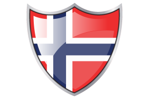 Shield with Flag of Norway flag