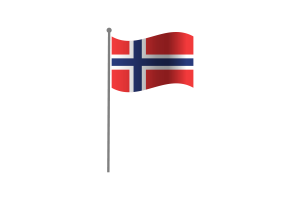 Waving Flag of Norway flag