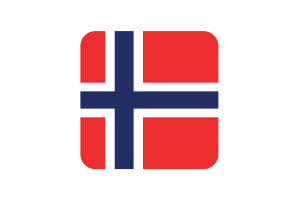 Norway Flag Square Rounded Shape flag