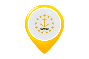 Rhode Island Flag Map Pin Icon flag