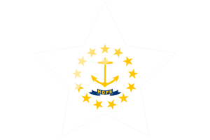 Rhode Island Flag Star Icon flag