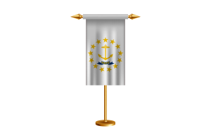 Rhode Island Ceremonial Flag Vector Free flag
