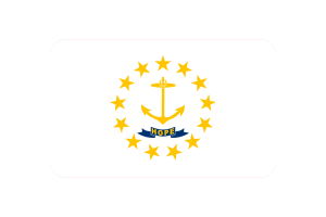 Rhode Island Flag Triangle Rounded Shape flag