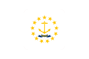 Rhode Island Flag Square Rounded Shape flag
