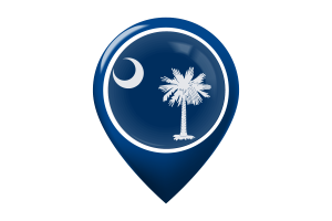 South Carolina Flag Map Pin Icon flag