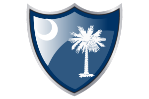 Shield with Flag of South Carolina flag