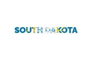 South Dakota Text Art flag