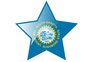 South Dakota Flag Star Icon flag