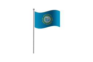 Waving Flag of South Dakota flag