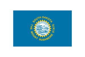 South Dakota Flag Triangle Vector Illustration flag