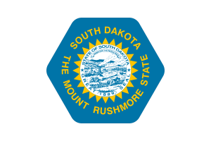 South Dakota Flag Vector Illustration flag