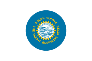 South Dakota Flag Circle Vector Free flag