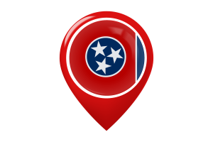 Tennessee Flag Map Pin Icon flag