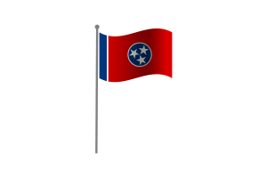 Waving Flag of Tennessee flag